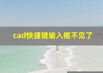 cad快捷键输入框不见了