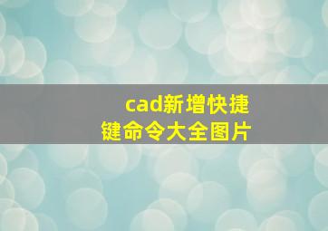 cad新增快捷键命令大全图片