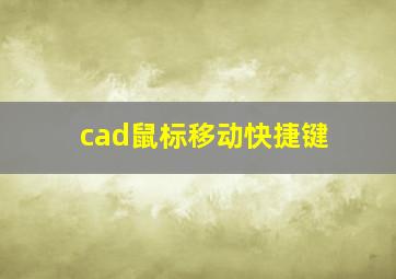 cad鼠标移动快捷键