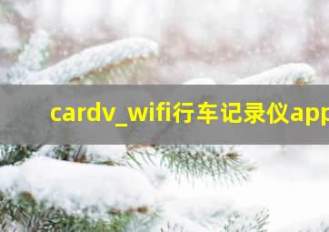 cardv_wifi行车记录仪app