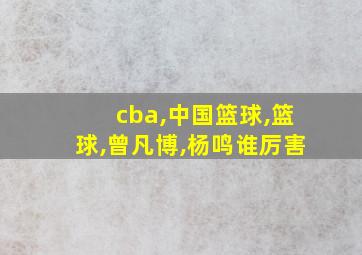 cba,中国篮球,篮球,曾凡博,杨鸣谁厉害