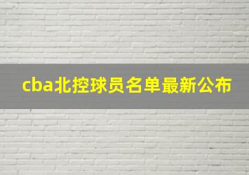 cba北控球员名单最新公布