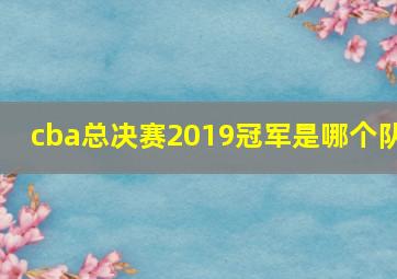 cba总决赛2019冠军是哪个队