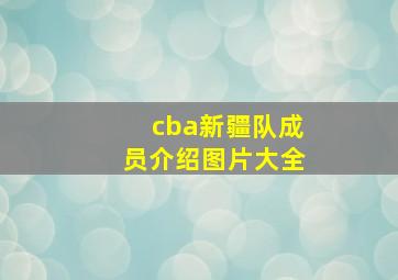 cba新疆队成员介绍图片大全