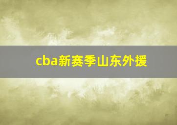 cba新赛季山东外援