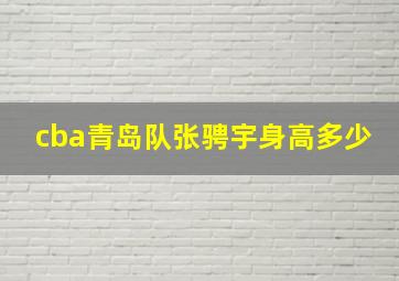 cba青岛队张骋宇身高多少