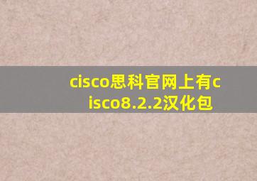 cisco思科官网上有cisco8.2.2汉化包