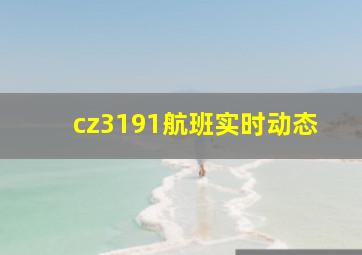 cz3191航班实时动态