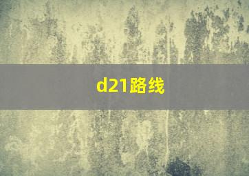 d21路线