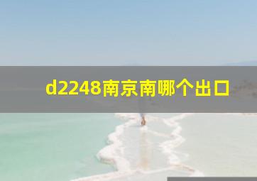 d2248南京南哪个出口