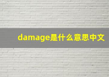 damage是什么意思中文