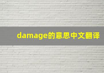 damage的意思中文翻译