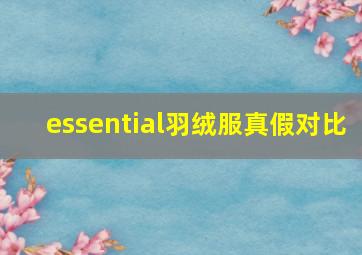 essential羽绒服真假对比