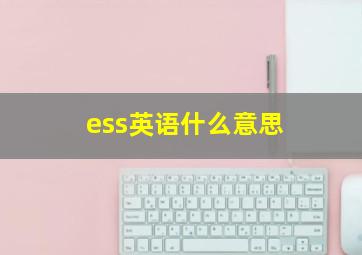 ess英语什么意思