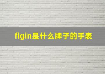 figin是什么牌子的手表