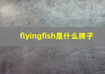 flyingfish是什么牌子