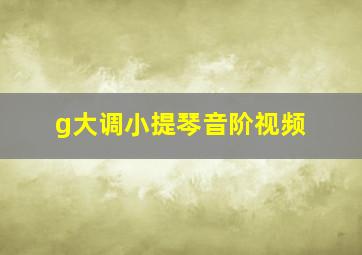 g大调小提琴音阶视频