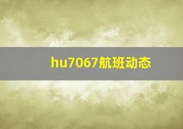 hu7067航班动态