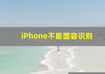 iPhone不能面容识别