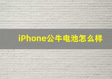 iPhone公牛电池怎么样