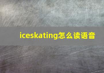 iceskating怎么读语音