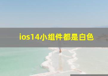 ios14小组件都是白色