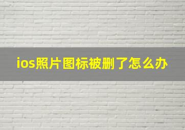 ios照片图标被删了怎么办