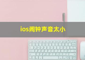 ios闹钟声音太小