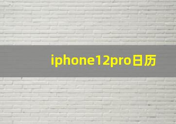 iphone12pro日历