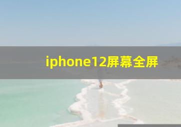 iphone12屏幕全屏