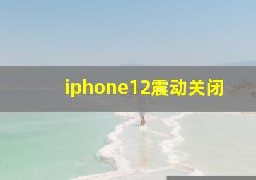 iphone12震动关闭