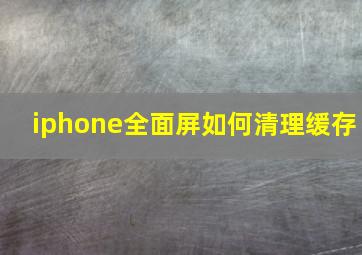 iphone全面屏如何清理缓存