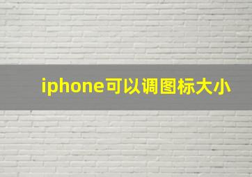 iphone可以调图标大小