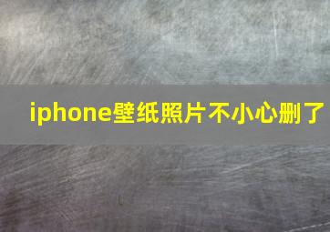 iphone壁纸照片不小心删了