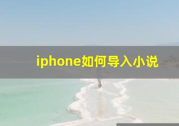 iphone如何导入小说