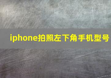 iphone拍照左下角手机型号