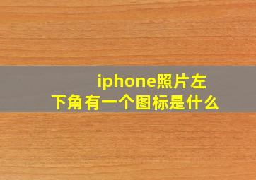 iphone照片左下角有一个图标是什么