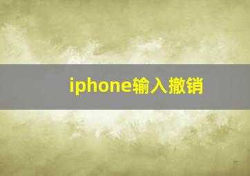 iphone输入撤销