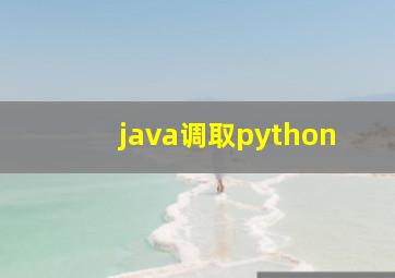 java调取python