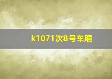 k1071次8号车厢