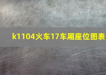 k1104火车17车厢座位图表