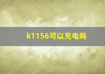 k1156可以充电吗