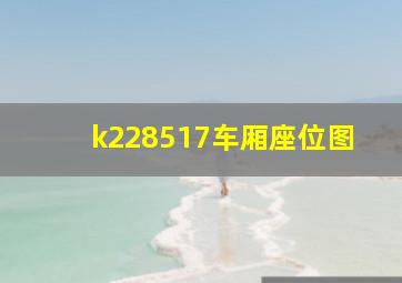 k228517车厢座位图