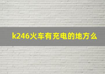 k246火车有充电的地方么