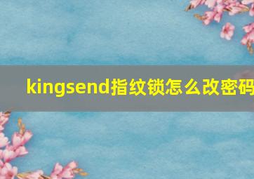 kingsend指纹锁怎么改密码