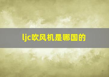 ljc吹风机是哪国的