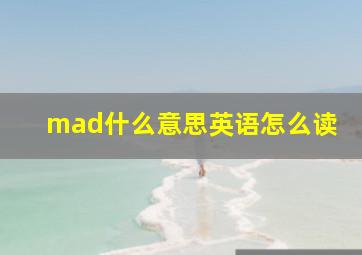 mad什么意思英语怎么读