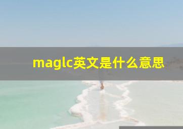 maglc英文是什么意思