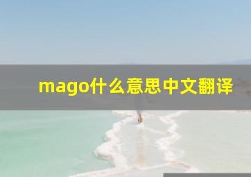 mago什么意思中文翻译