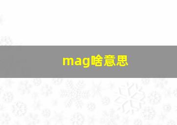 mag啥意思